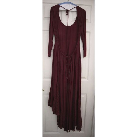 Free People OB1860210 Women's Sz S Dry Rose/Burgundy Sea Me Maxi Dress - Picture 2 of 9